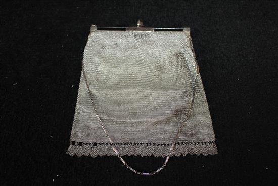 Art Deco silver mesh bag